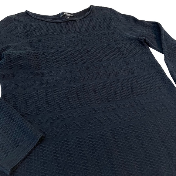 Lands’ End Navy Textured Knit Sweater Women’s Small Side Vent Classic - Picture 2 of 6
